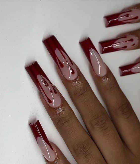 Blood Dripping Nails halloween nails