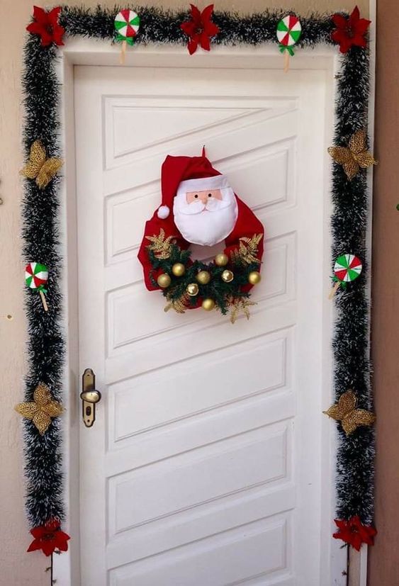Crafting Table and Door Decorations Christmas decor