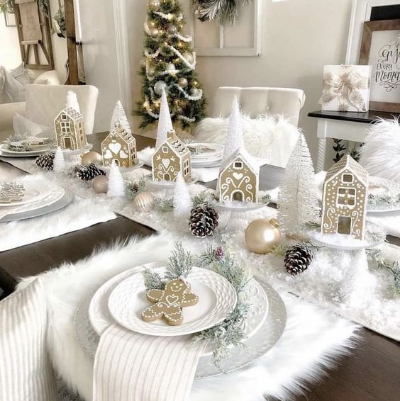 White Christmas Table Decor Ideas